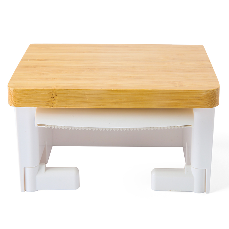 水鹿-－积分商品－竹面白色单联纸巾架 积分商品