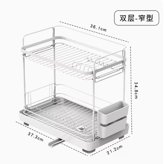 水鹿-家居－家居好物－阿司倍鹭ASVEL沥水碗架日本厨房置物碗架滤水架子