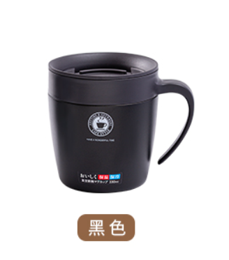 阿司倍鹭ASVEL日本咖啡杯马克杯 保温杯子男女情侣款 办公室带盖勺大容量茶杯水杯咖啡杯套装