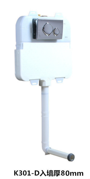 水鹿-马桶－壁挂马桶－入墙蹲便水箱K303-D02含面板，厚度80mm