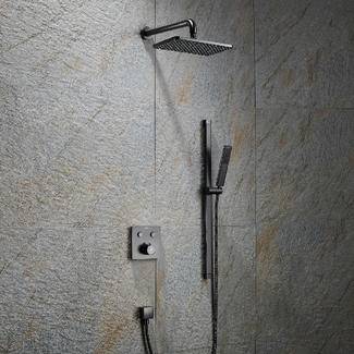 水鹿入墙暗藏淋浴系统黑钻+白钻