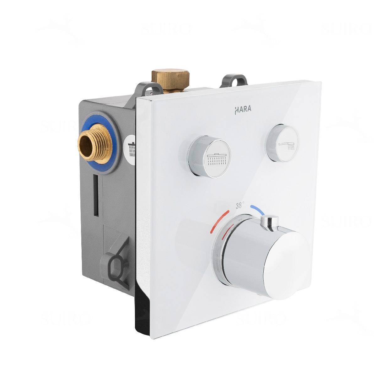 水鹿-淋浴－单品－hara暗藏淋浴龙头白色单品HL7296G白钻