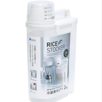阿司倍鹭（ASVEL）家用厨房优选定量密封米箱/密封杂粮罐带计量杯/自动开合装油瓶