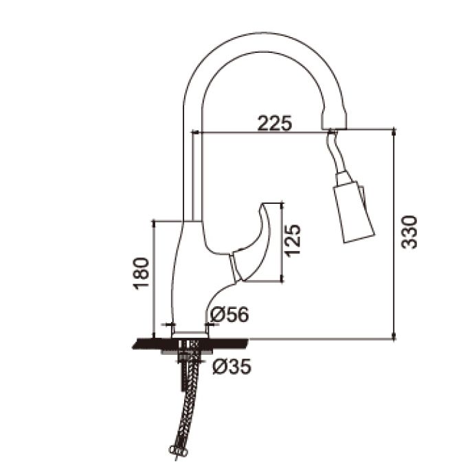 水鹿-厨房－厨房龙头－水鹿抽拉厨房龙头-小天鹅