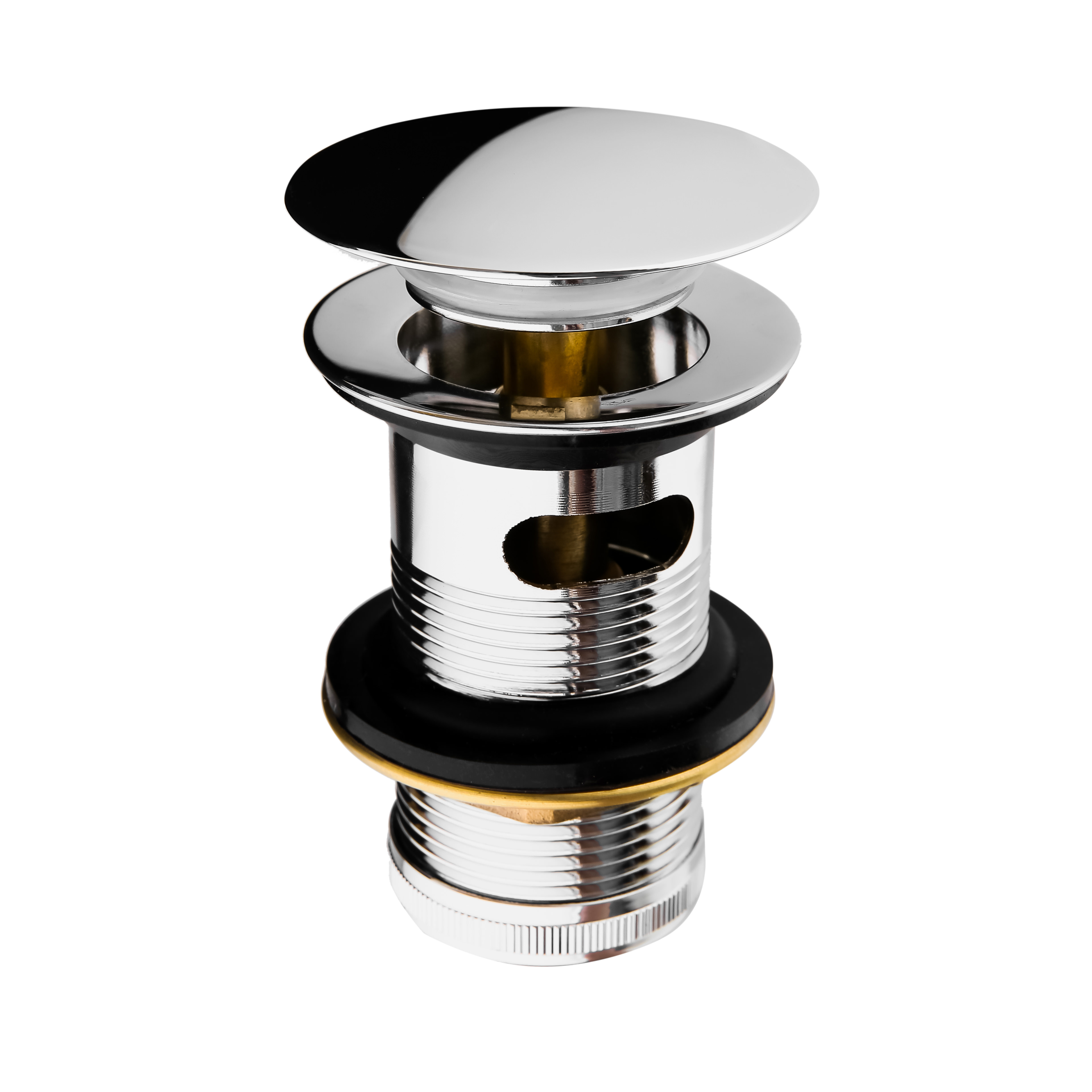 水鹿-配件－小五金－浴室柜用全铜直下水器（带溢水口）-需搭配下水管使用