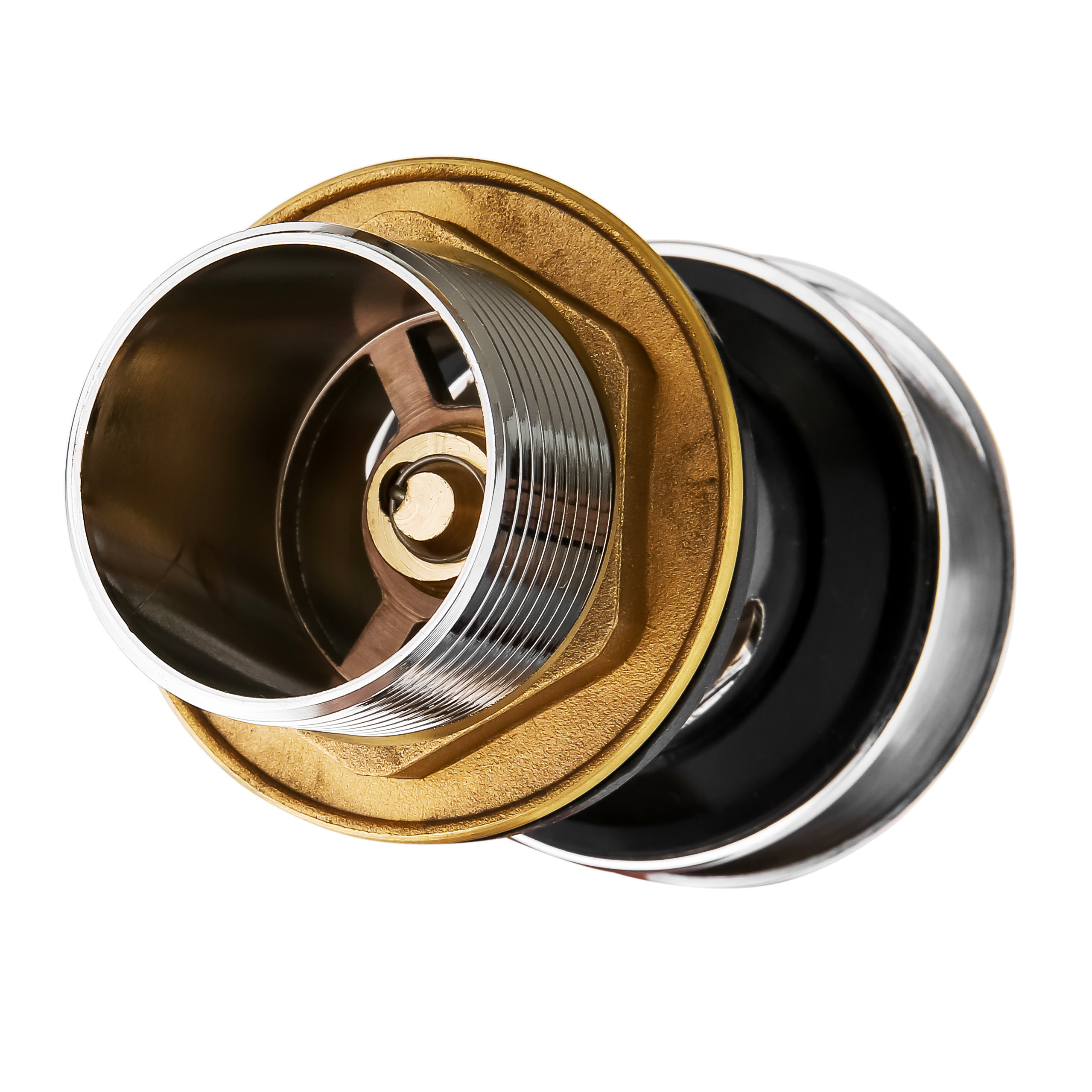 水鹿-配件－小五金－浴室柜用全铜直下水器（带溢水口）-需搭配下水管使用