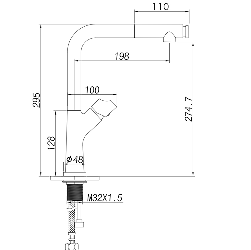 水鹿-厨房－厨房龙头－水鹿EASY CLICK厨房抽拉龙头-小七