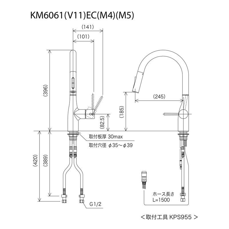 水鹿-厨房－厨房龙头－KVK厨房高抛龙头 KM6061EC-6  (内开窗请注意是否会挡到窗户)