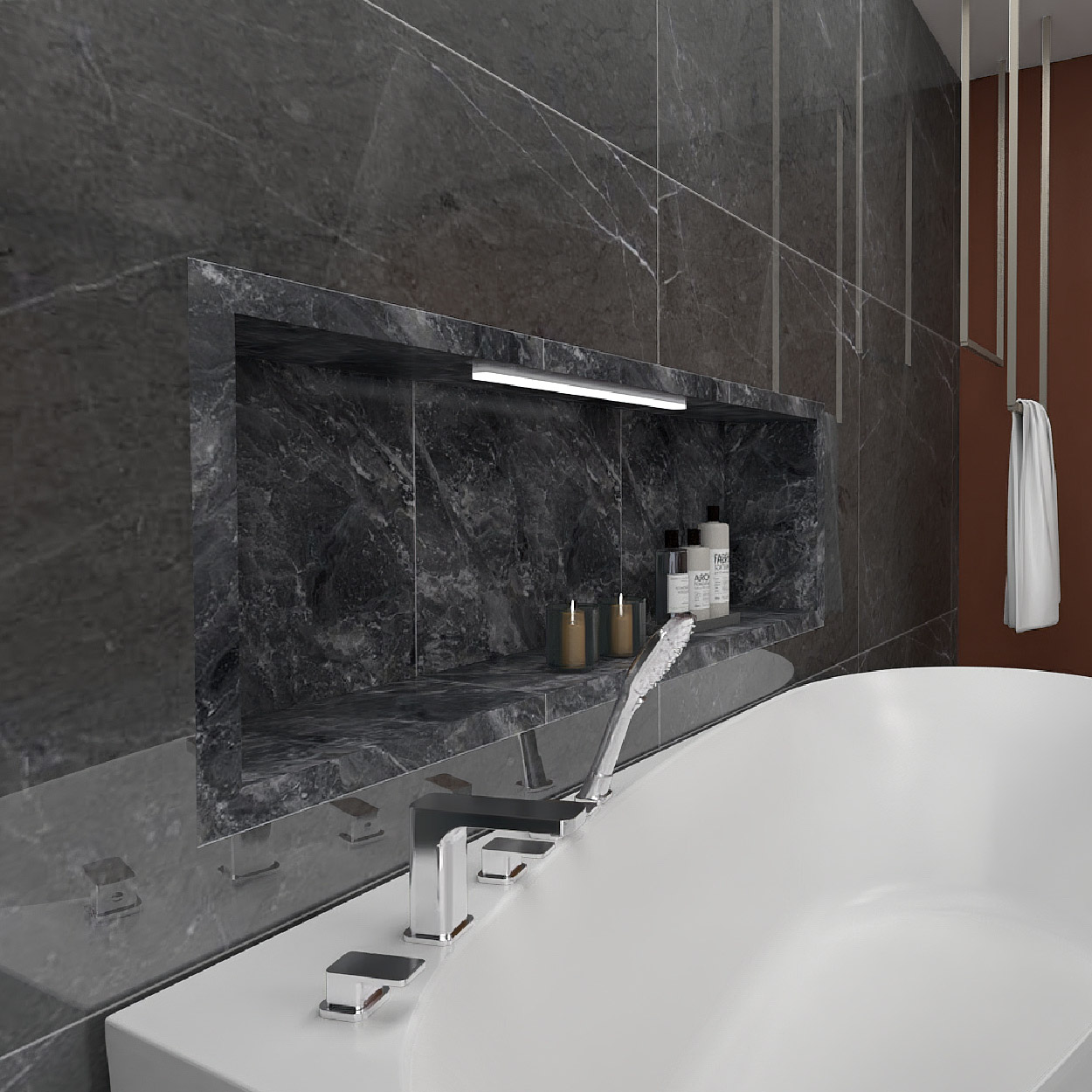 水鹿-淋浴－浴缸－优宜科靠墙浴缸-大泡泡（包含缸边龙头）