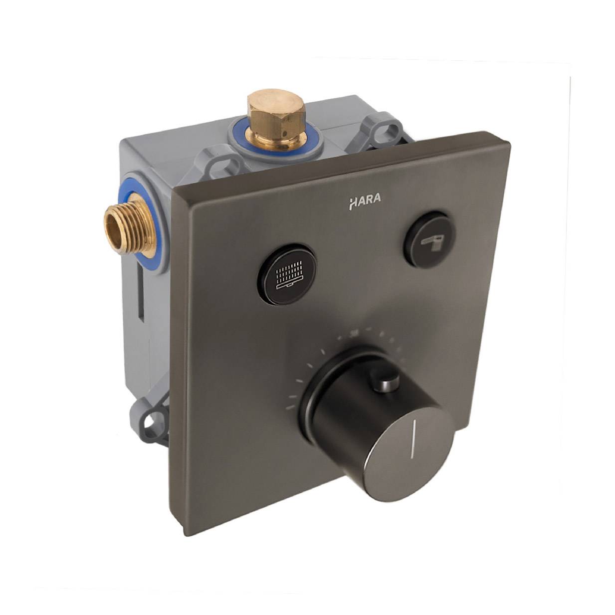 水鹿-淋浴－恒温－水鹿入墙暗藏淋浴系统黑钻+白钻