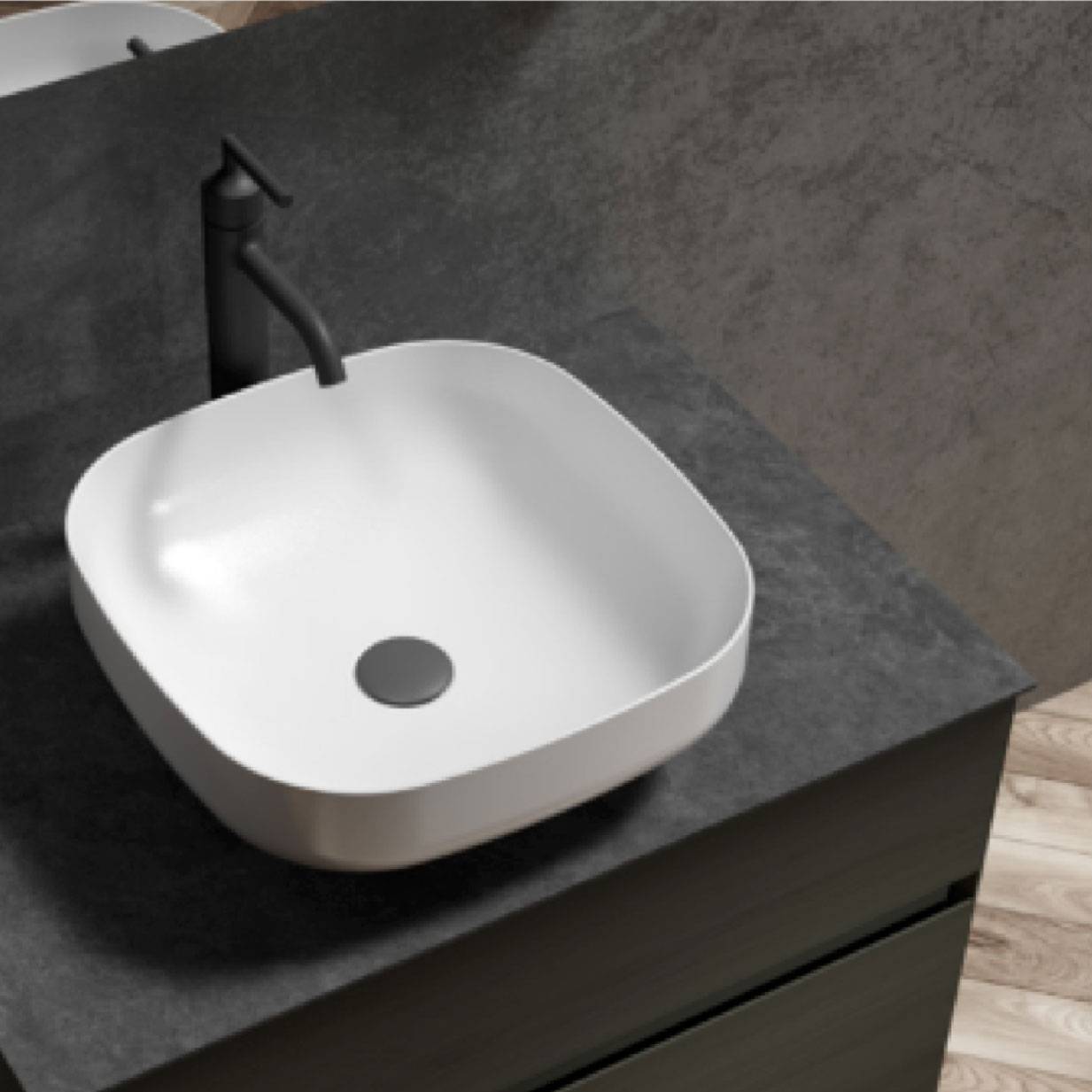 水鹿-洗面－浴室柜（可定制）－浴室柜Knox诺克斯 PY27708（定制交期图纸签字确认后60天） 购买浴室柜不含龙头与下水