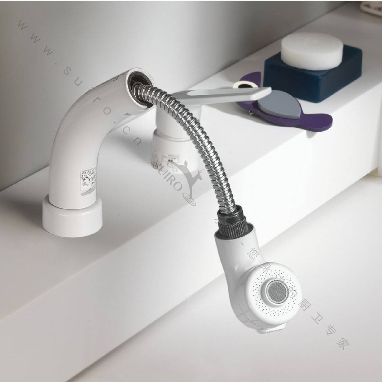 水鹿-洗面－面盆龙头－日本原装进口新款带节能阀芯KVK抽拉面盆龙头 KM5071EC-6