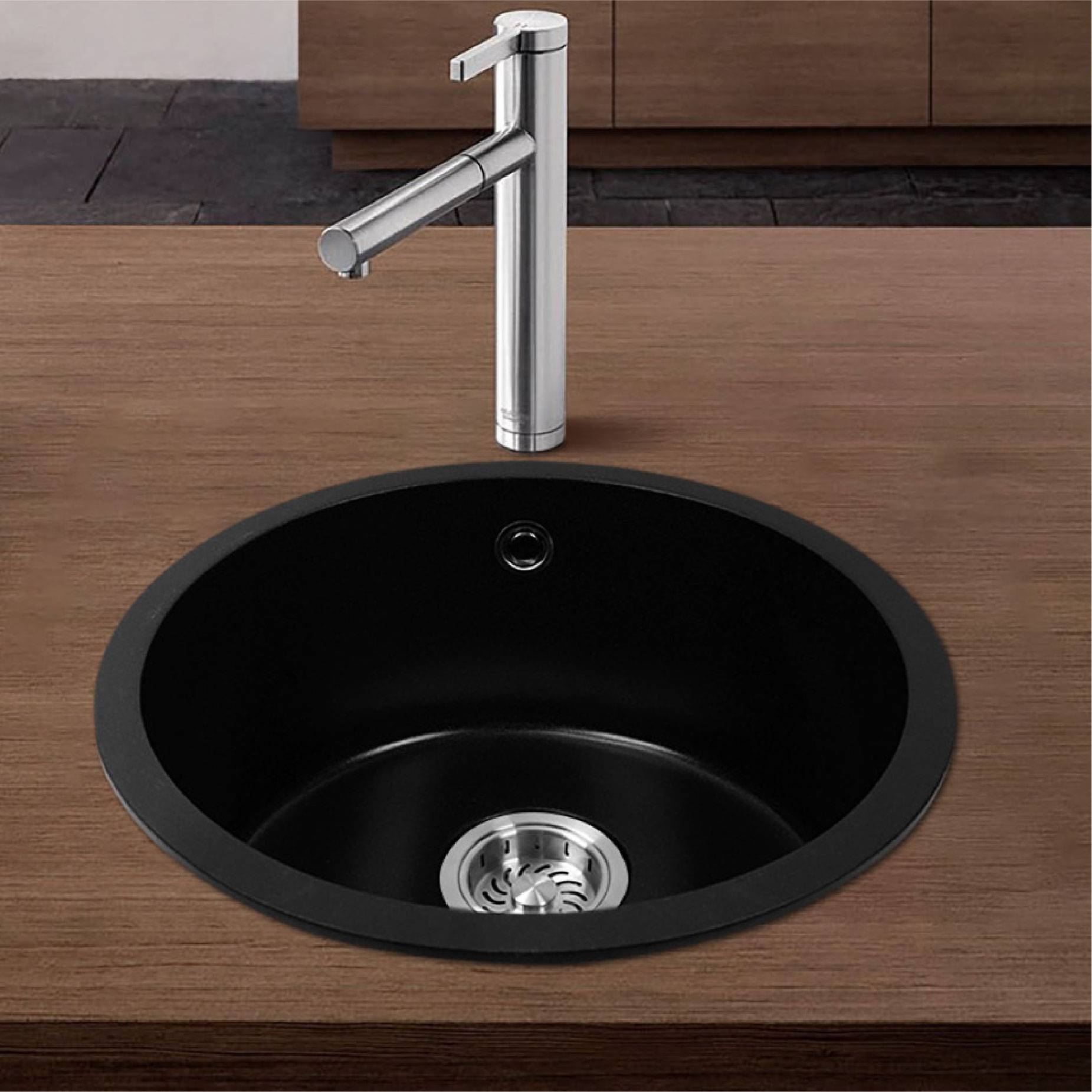 水鹿-厨房－水槽－水鹿石英石小圆槽-莉莉/小方槽-芳芳（适用于台上台下盆，无法安装台中）