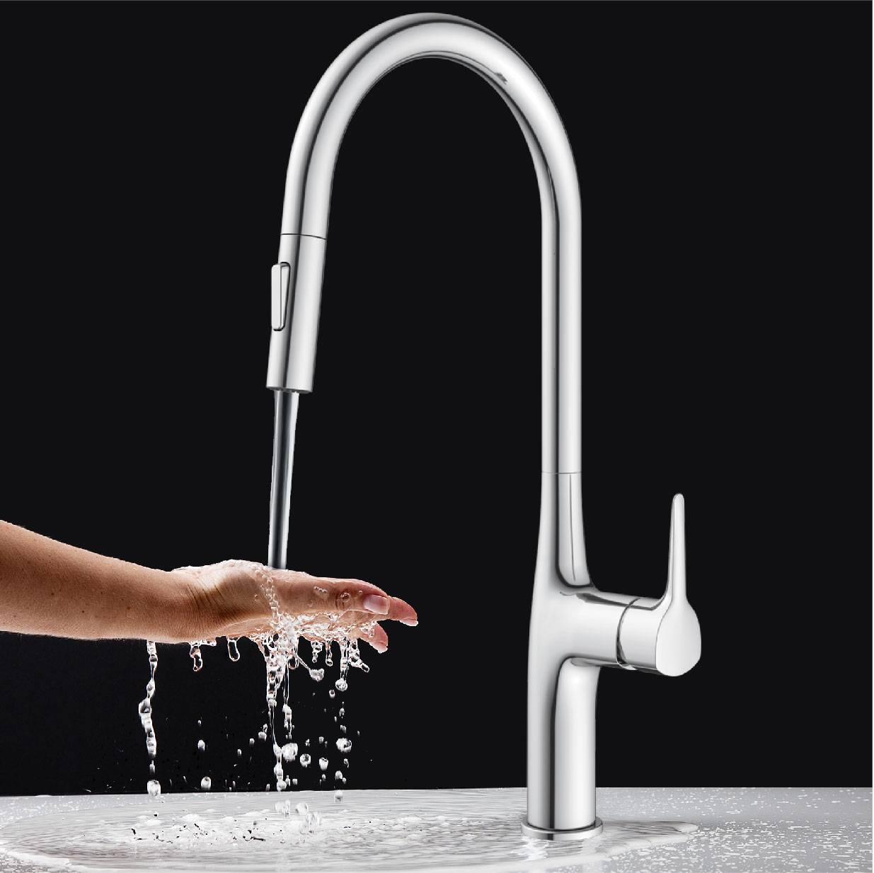 水鹿-厨房－厨房龙头－水鹿超顺滑磁吸抽拉厨房龙头-大顺