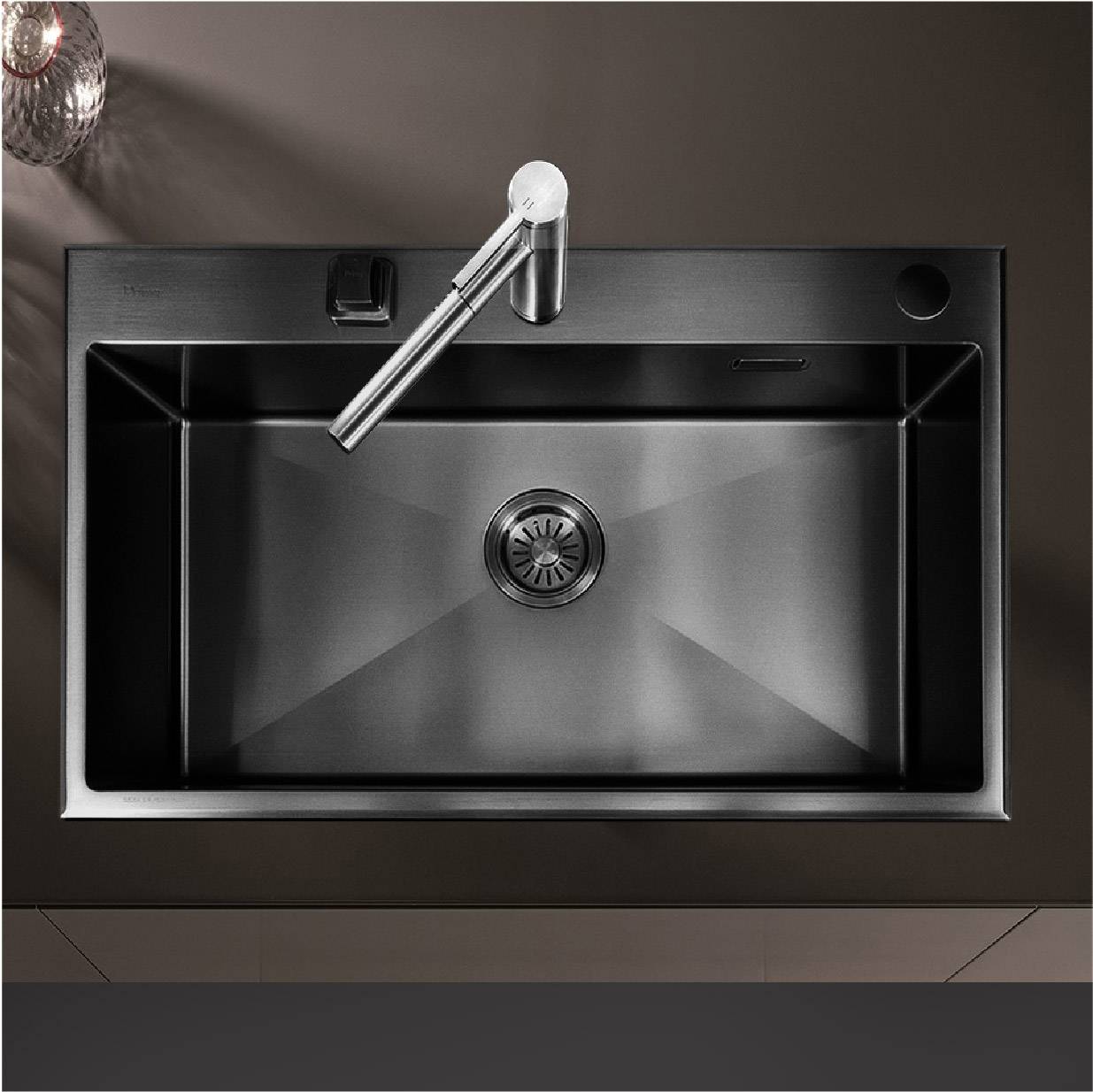 水鹿-厨房－水槽－普乐美黑色PVD纳米不锈钢水槽-黑金刚