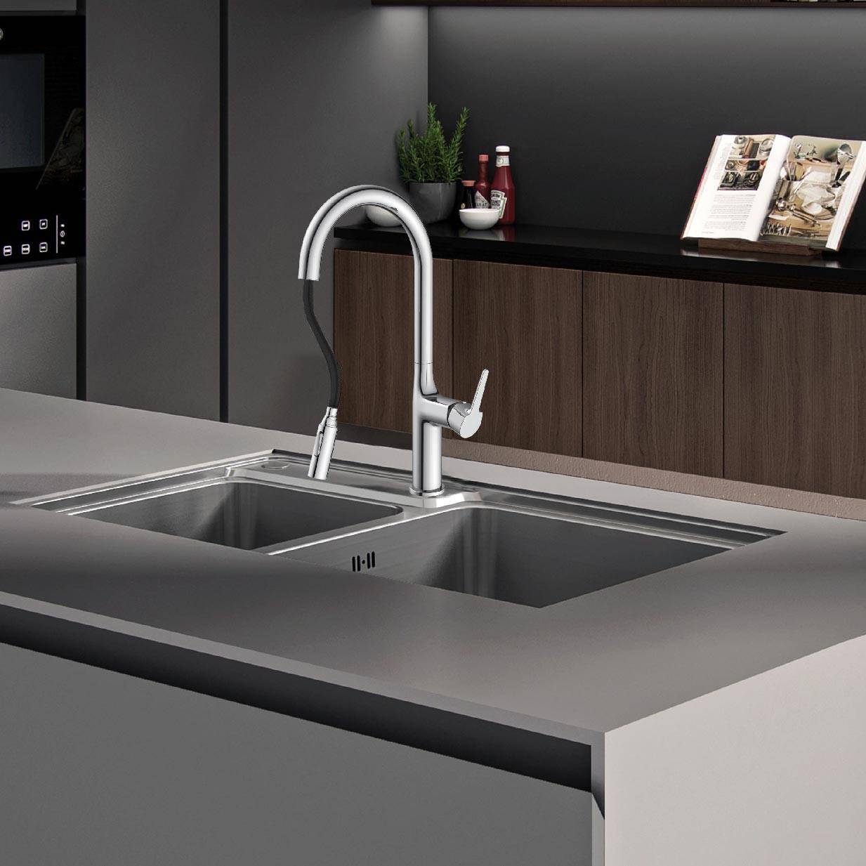 水鹿-厨房－厨房龙头－水鹿超顺滑磁吸抽拉厨房龙头-大顺