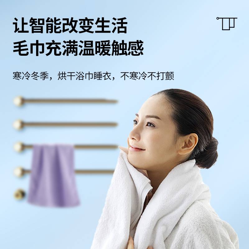 水鹿-配件－挂件－水鹿酒店别墅高端智能暗装电热毛巾架A50系列