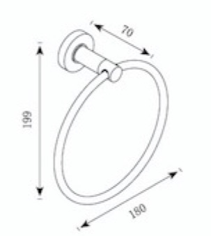 水鹿卫浴-配件－挂件－水鹿优选圆形毛巾挂环