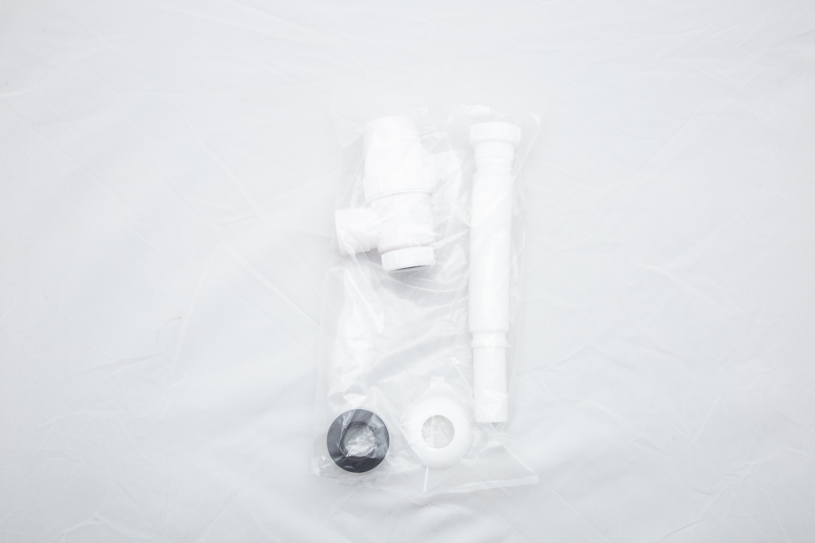 水鹿卫浴-配件－下水排水－浴室柜用塑料下水管（自带存水湾-可墙排水可地排水）-需搭配下水器使用