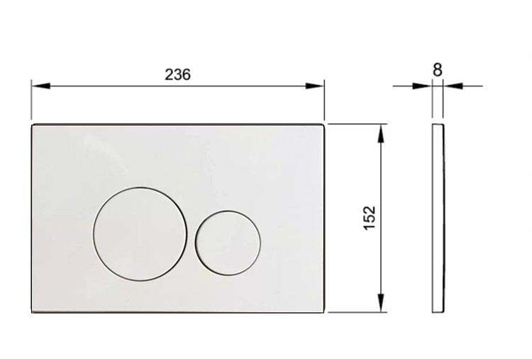 水鹿卫浴-马桶－壁挂马桶－WDI壁挂水箱 K130-A02（高度1140mm，含面板）